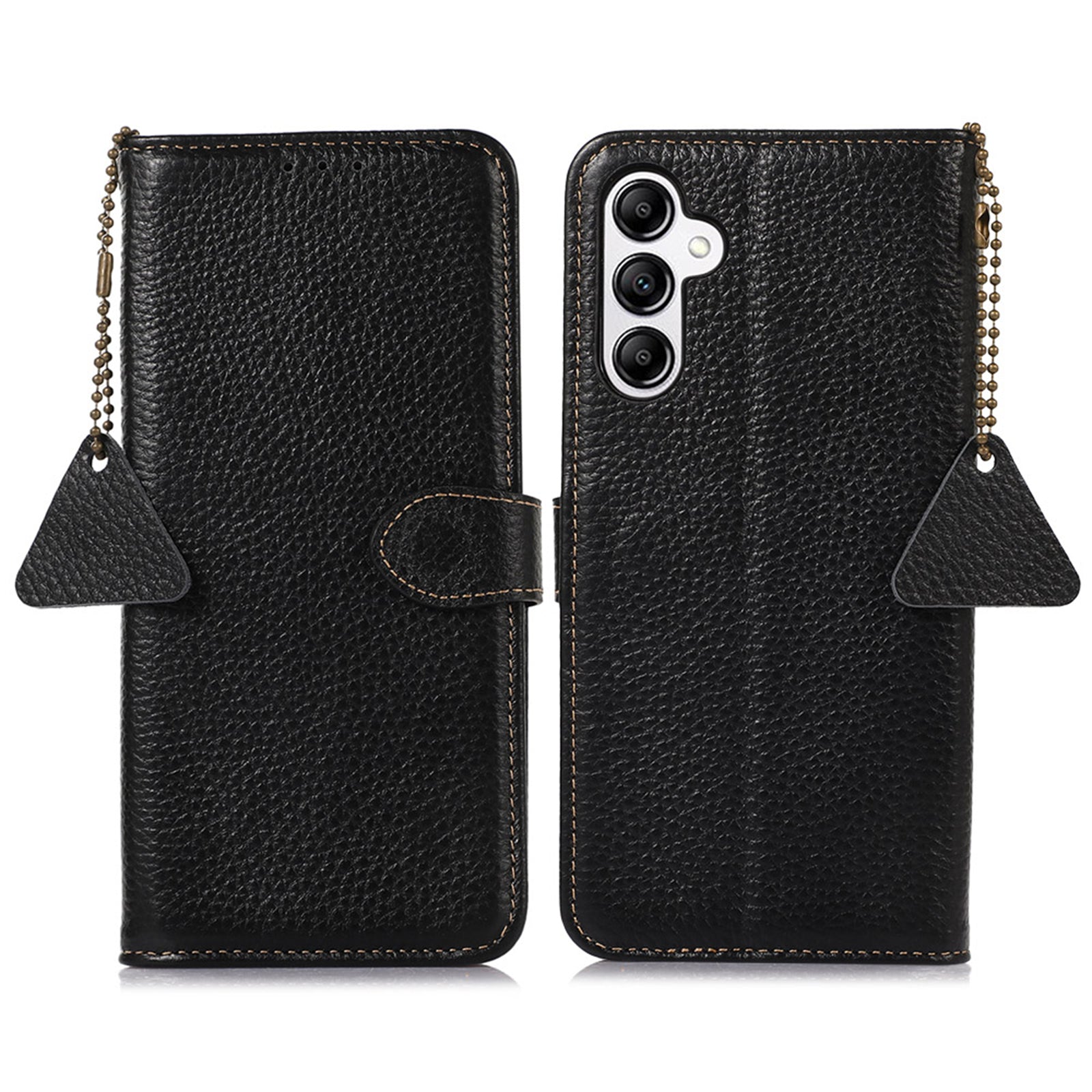 Til Samsung Galaxy M14 5G RFID-blokerende telefonetui Ægte ko-lædercover med pungholder Til Samsung Galaxy M14 5G RFID-blokerende telefonetui Ægte ko-lædercover med pungholder